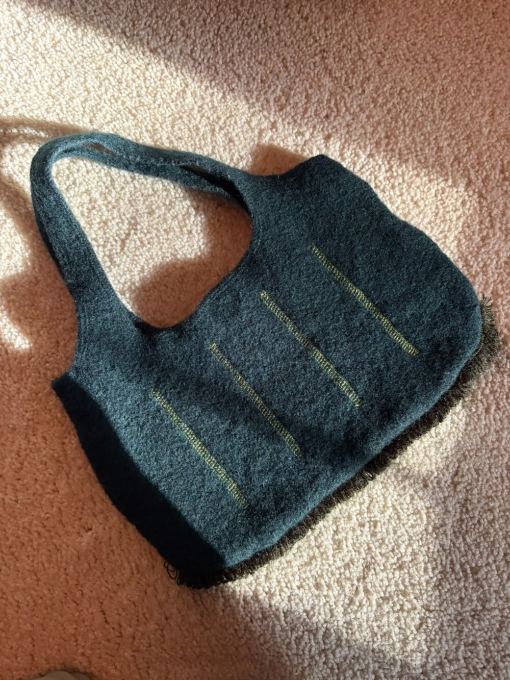 Vintage Boiled Wool 1999 Sample Armani Exchange Felt Bag (Fall 2000 season)